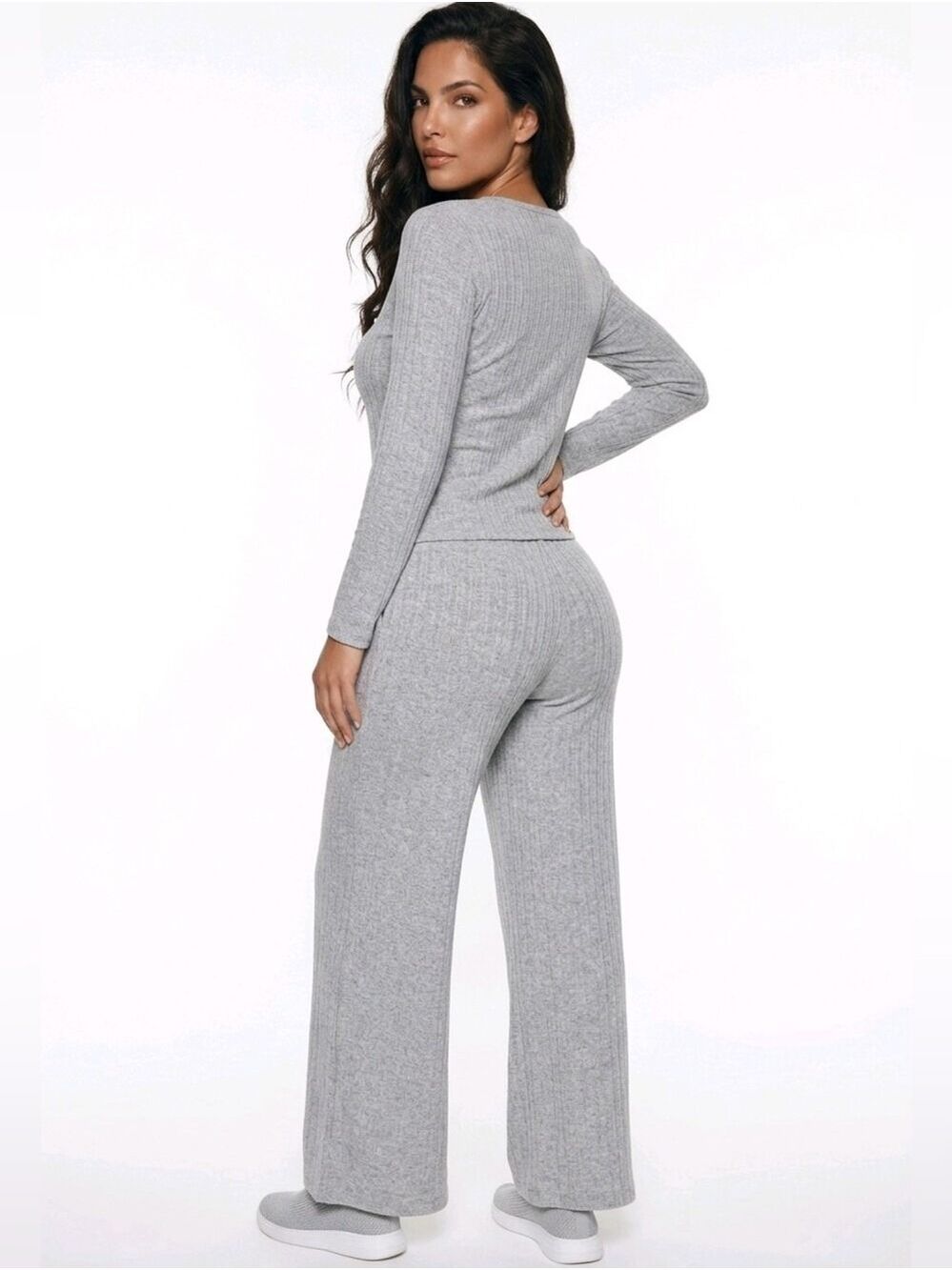 Latte Love Long Sleeve Top and Wide Leg Pant - Picture 2 of 10